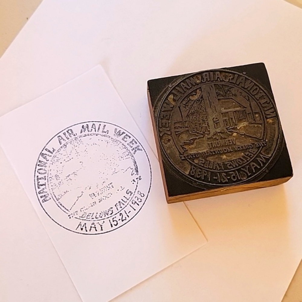 Vintage Seal National Air Mail Week Stamper 1938